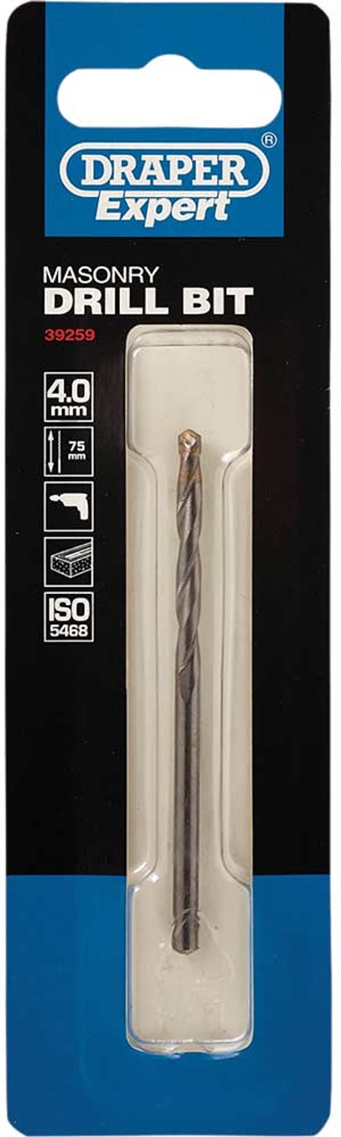 Tooled Up | Draper Draper Expert Masonry Drill Bit 4mm 75mm Draper Draper Expert Masonry Drill Bit 4mm 75mm