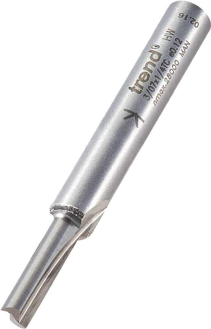 Tooled Up | Trend Trend Professional Two Flute Straight Router Cutter 6.3mm 25mm 1/4 Trend Trend Professional Two Flute Straight Router Cutter 6.3mm 25mm 1/4