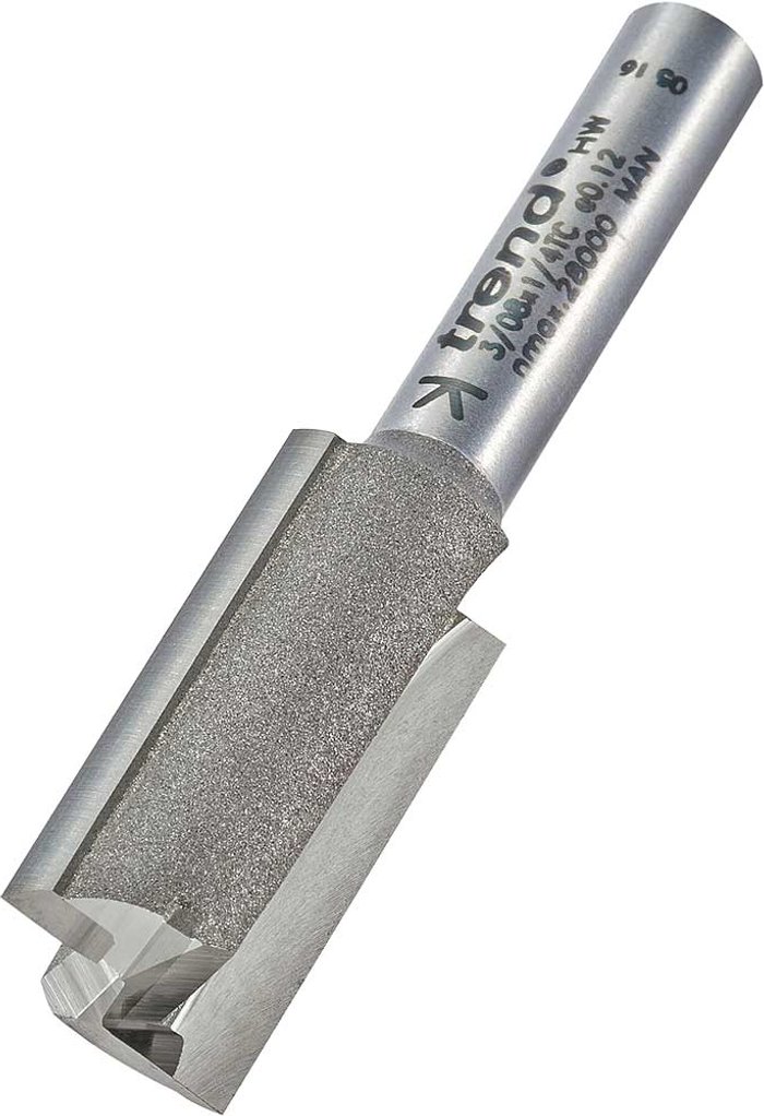 Tooled Up | Trend Trend Professional Two Flute Straight Router Cutter 12.7mm 25mm 1/4 Trend Trend Professional Two Flute Straight Router Cutter 12.7mm 25mm 1/4