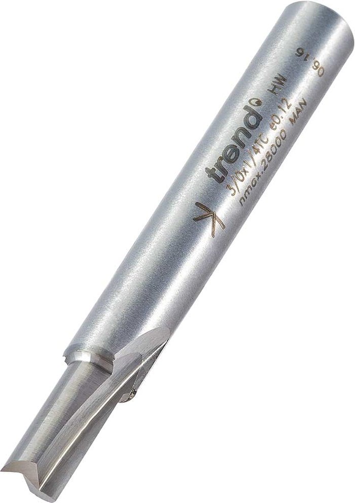 Tooled Up | Trend Trend Professional Two Flute Straight Router Cutter 4.7mm 11mm 1/4 Trend Trend Professional Two Flute Straight Router Cutter 4.7mm 11mm 1/4