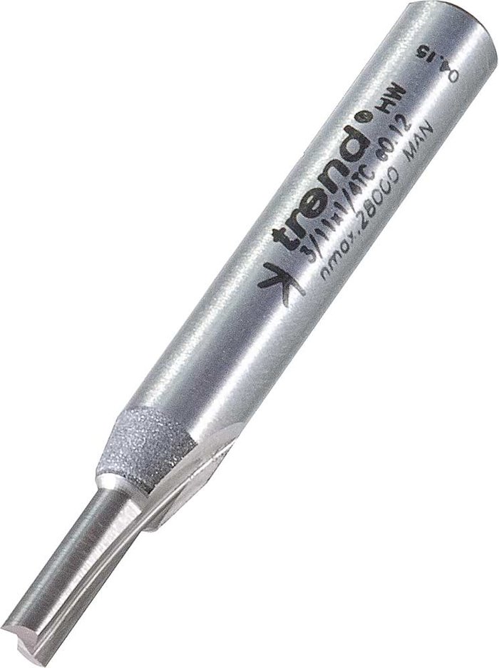 Tooled Up | Trend Trend Professional Two Flute Straight Router Cutter 3.4mm 11mm 1/4 Trend Trend Professional Two Flute Straight Router Cutter 3.4mm 11mm 1/4