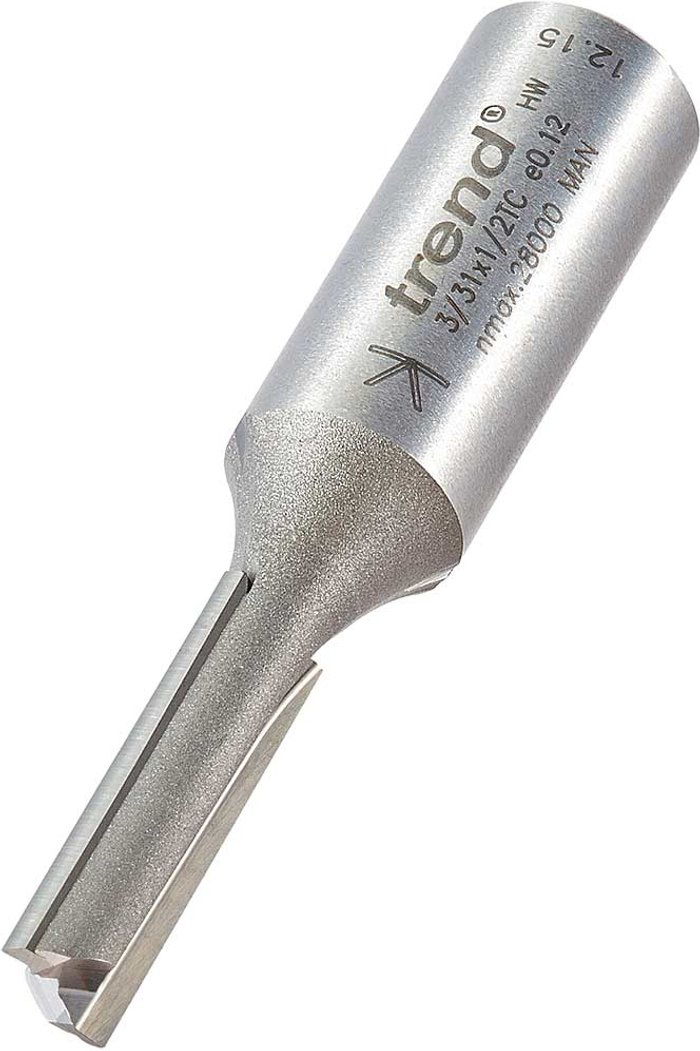 Tooled Up | Trend Trend Professional Two Flute Straight Router Cutter 7mm 25mm 1/2 Trend Trend Professional Two Flute Straight Router Cutter 7mm 25mm 1/2