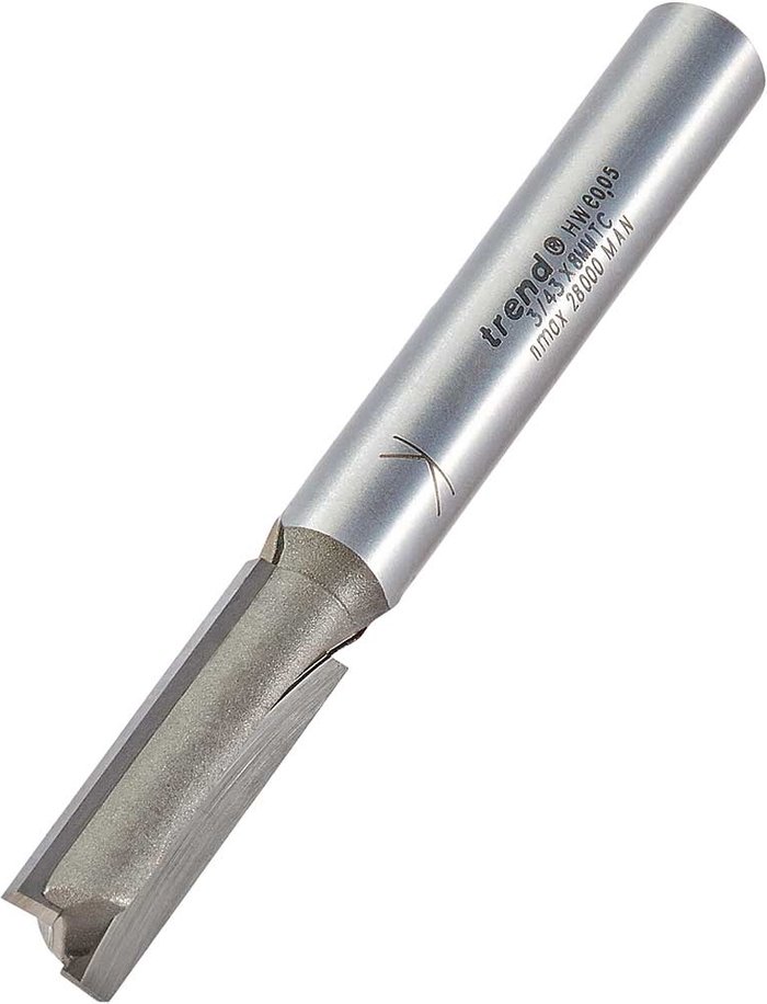 Tooled Up | Trend Trend Professional Two Flute Straight Router Cutter 8mm 26mm 8mm Trend Trend Professional Two Flute Straight Router Cutter 8mm 26mm 8mm