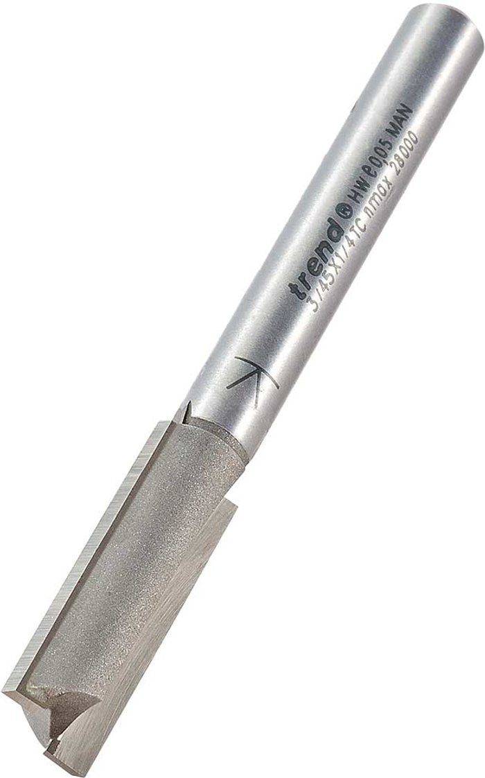 Tooled Up | Trend Trend Professional Two Flute Straight Router Cutter 8.9mm 26mm 1/4 Trend Trend Professional Two Flute Straight Router Cutter 8.9mm 26mm 1/4