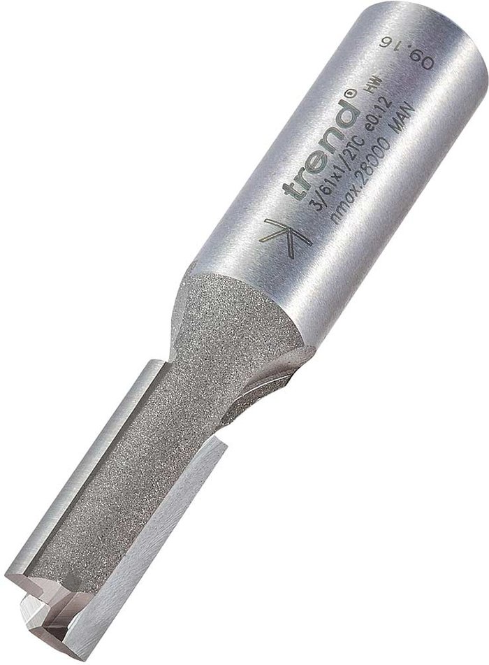 Tooled Up | Trend Trend Professional Two Flute Straight Router Cutter 10mm 25mm 1/2 Trend Trend Professional Two Flute Straight Router Cutter 10mm 25mm 1/2