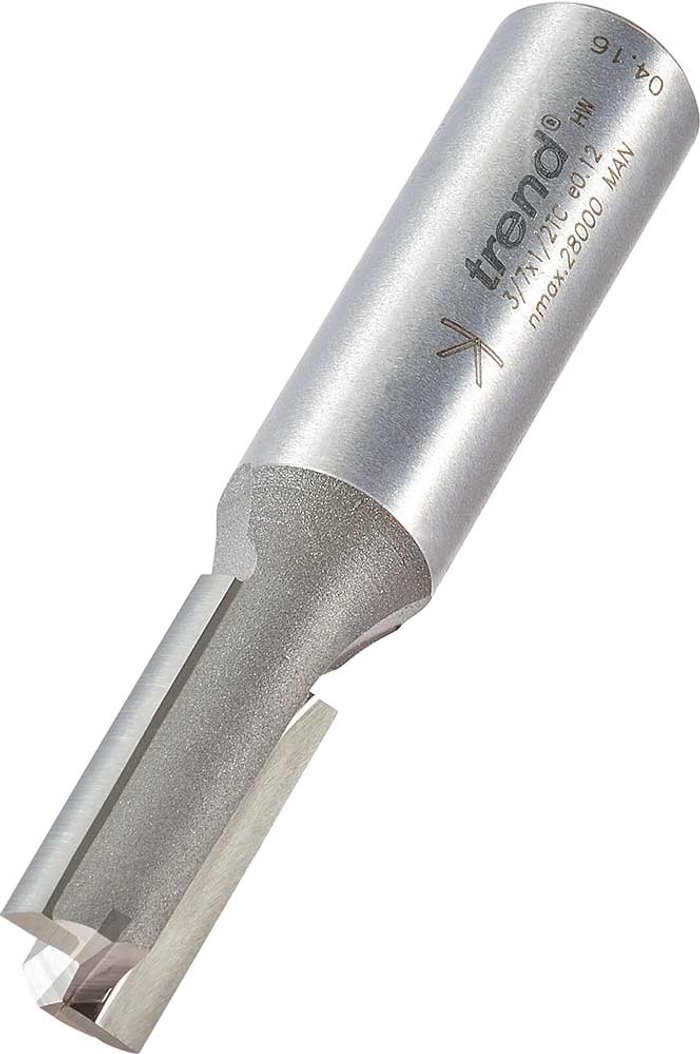 Tooled Up | Trend Trend Professional Two Flute Straight Router Cutter 11mm 25mm 1/2 Trend Trend Professional Two Flute Straight Router Cutter 11mm 25mm 1/2