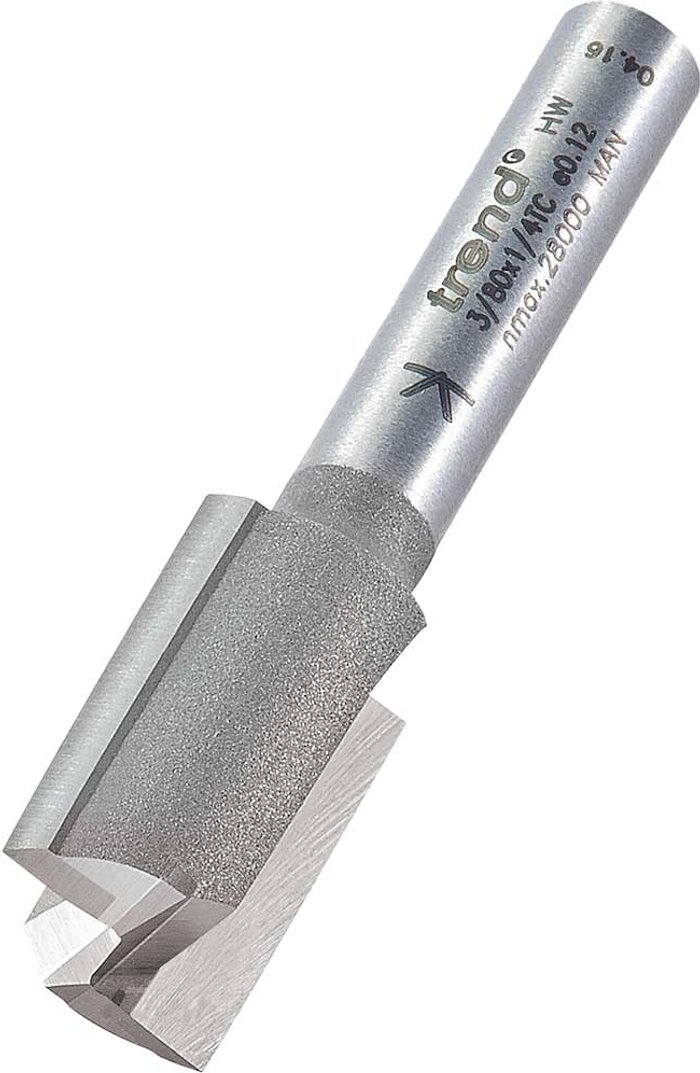 Tooled Up | Trend Trend Professional Two Flute Straight Router Cutter 12.7mm 19mm 1/4 Trend Trend Professional Two Flute Straight Router Cutter 12.7mm 19mm 1/4