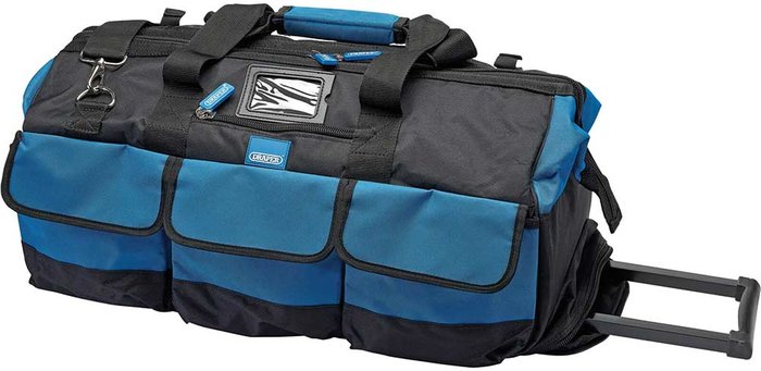 Tooled Up | Draper Draper Rolling Tool Bag - Blue & Back Draper Draper Rolling Tool Bag - Blue & Back