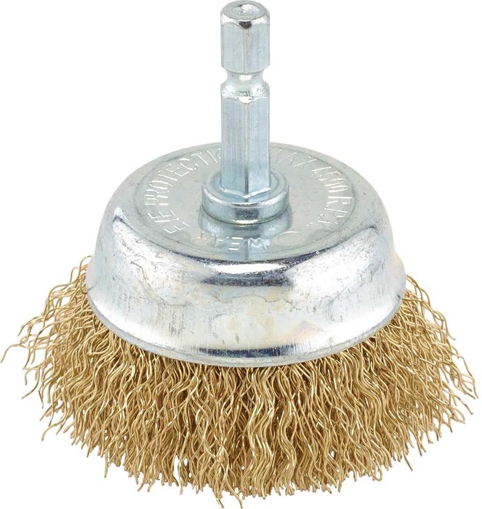 Tooled Up | Draper Draper Hollow Cup Brassed Steel Wire Brush 50mm 6mm Shank Draper Draper Hollow Cup Brassed Steel Wire Brush 50mm 6mm Shank