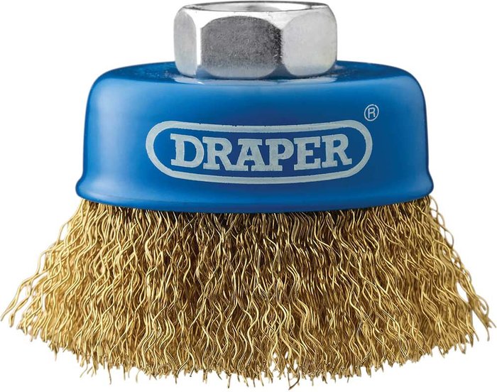 Tooled Up | Draper Draper Brassed Steel Wire Cup Brush 60mm M14 Thread Draper Draper Brassed Steel Wire Cup Brush 60mm M14 Thread