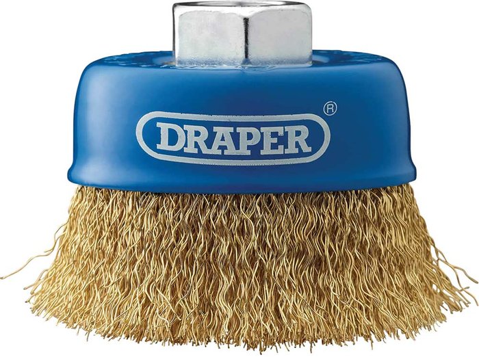 Tooled Up | Draper Draper Brassed Steel Wire Cup Brush 80mm M14 Thread Draper Draper Brassed Steel Wire Cup Brush 80mm M14 Thread