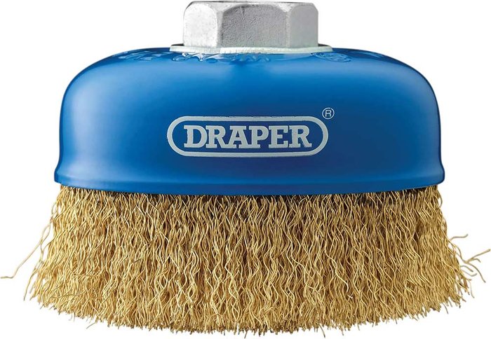 Tooled Up | Draper Draper Brassed Steel Wire Cup Brush 100mm M14 Thread Draper Draper Brassed Steel Wire Cup Brush 100mm M14 Thread