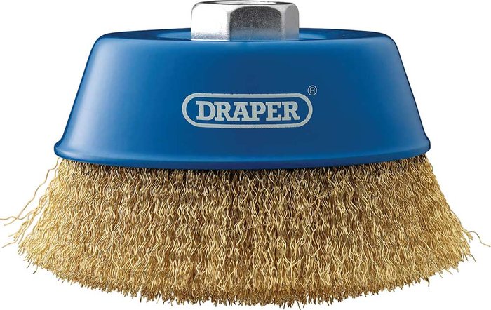 Tooled Up | Draper Draper Brassed Steel Wire Cup Brush 125mm M14 Thread Draper Draper Brassed Steel Wire Cup Brush 125mm M14 Thread