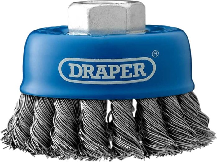 Tooled Up | Draper Draper Twist Knot Wire Cup Brush 80mm M14 Thread Draper Draper Twist Knot Wire Cup Brush 80mm M14 Thread