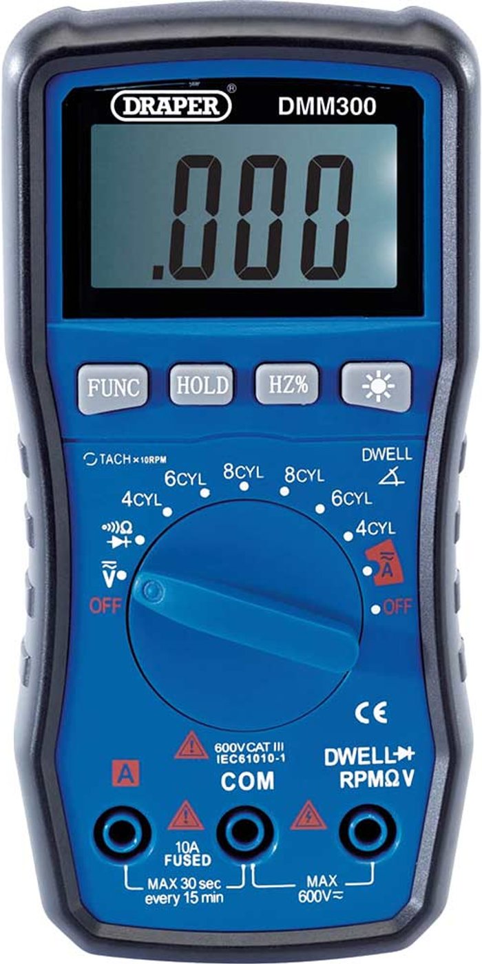 Tooled Up | Draper Draper DMM300 Automotive Digital Multimeter Draper Draper DMM300 Automotive Digital Multimeter