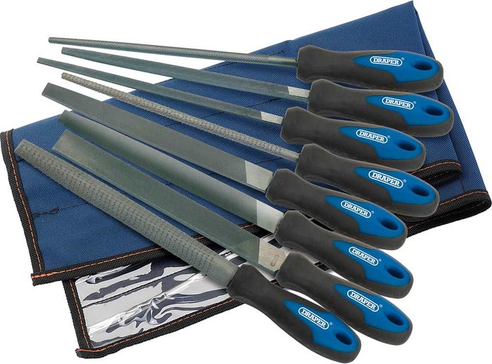 Tooled Up | Draper Draper 8 Piece Soft Grip Engineers File and Rasp Set Draper Draper 8 Piece Soft Grip Engineers File and Rasp Set