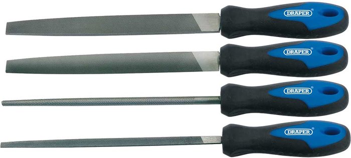 Tooled Up | Draper Draper 4 Piece Soft Grip Engineers File Set Draper Draper 4 Piece Soft Grip Engineers File Set