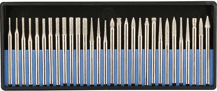 Tooled Up | Draper Draper 30 Piece Diamond Coated Rotary Burr Set Draper Draper 30 Piece Diamond Coated Rotary Burr Set
