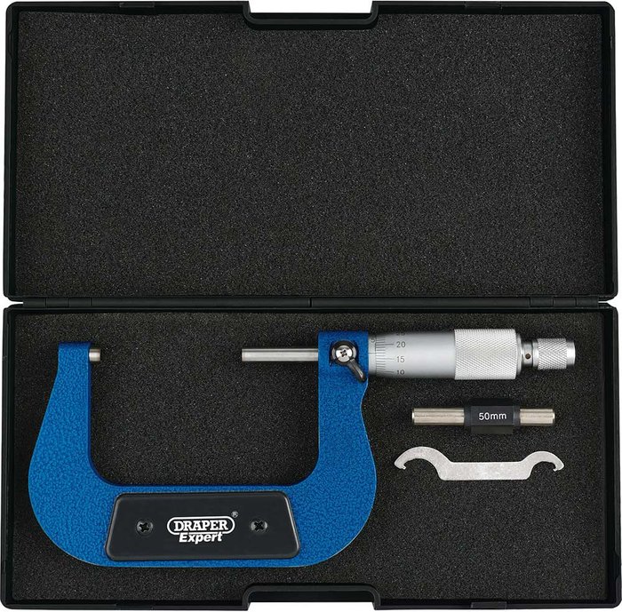 Tooled Up | Draper Draper Expert External Micrometer 50mm - 75mm Draper Draper Expert External Micrometer 50mm - 75mm
