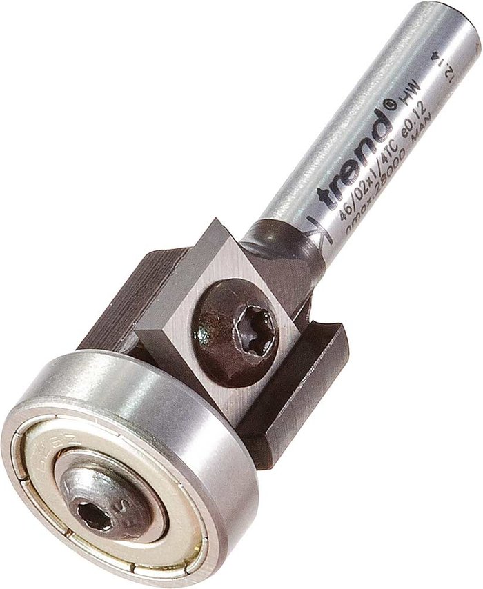 Tooled Up | Trend Trend Rotatip Trimmer Bearing Guided Router Cutter 19mm 12mm 1/4 Trend Trend Rotatip Trimmer Bearing Guided Router Cutter 19mm 12mm 1/4