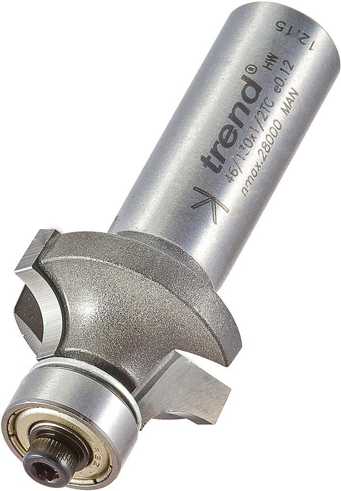 Tooled Up | Trend Trend Bearing Guided Ovolo and Round Router Cutter 25.4mm 13mm 1/2 Trend Trend Bearing Guided Ovolo and Round Router Cutter 25.4mm 13mm 1/2
