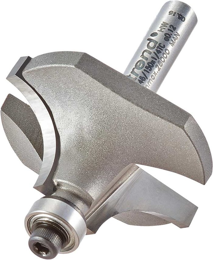 Tooled Up | Trend Trend Bearing Guided Ovolo and Round Router Cutter 38mm 19mm 1/4 Trend Trend Bearing Guided Ovolo and Round Router Cutter 38mm 19mm 1/4