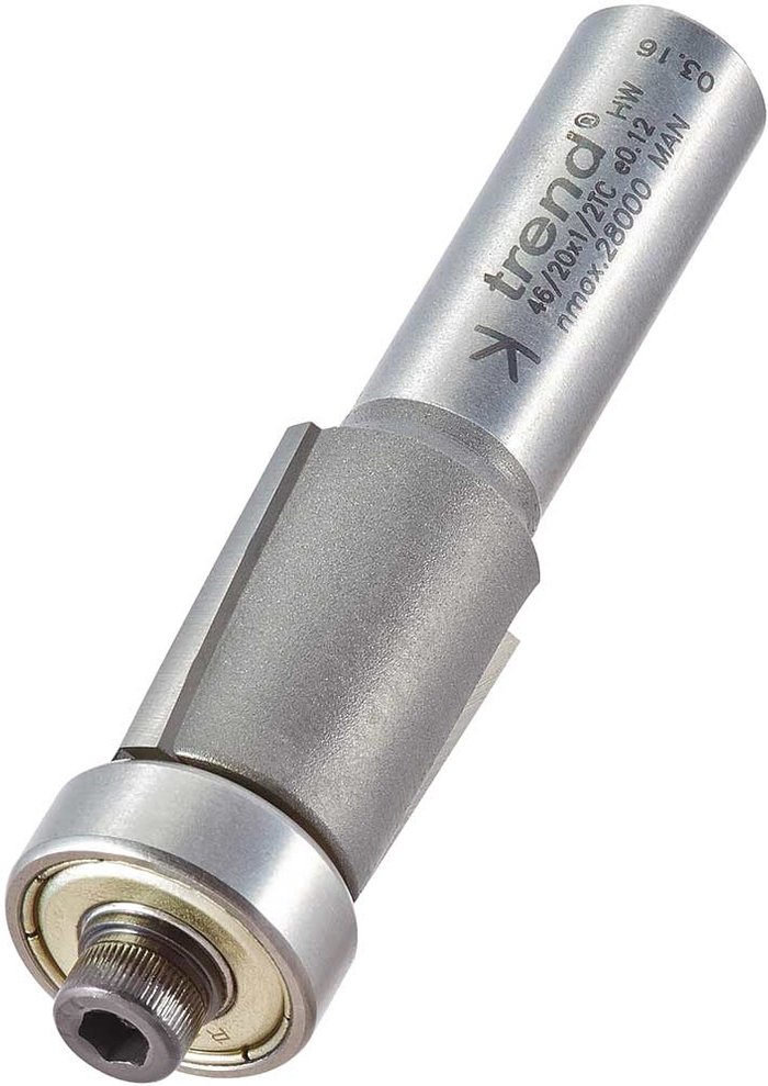 Tooled Up | Trend Trend Bearing Guided Trimmer Router Cutter for Veneer 19.1mm 25.4mm 1/2 Trend Trend Bearing Guided Trimmer Router Cutter for Veneer 19.1mm 25.4mm 1/2