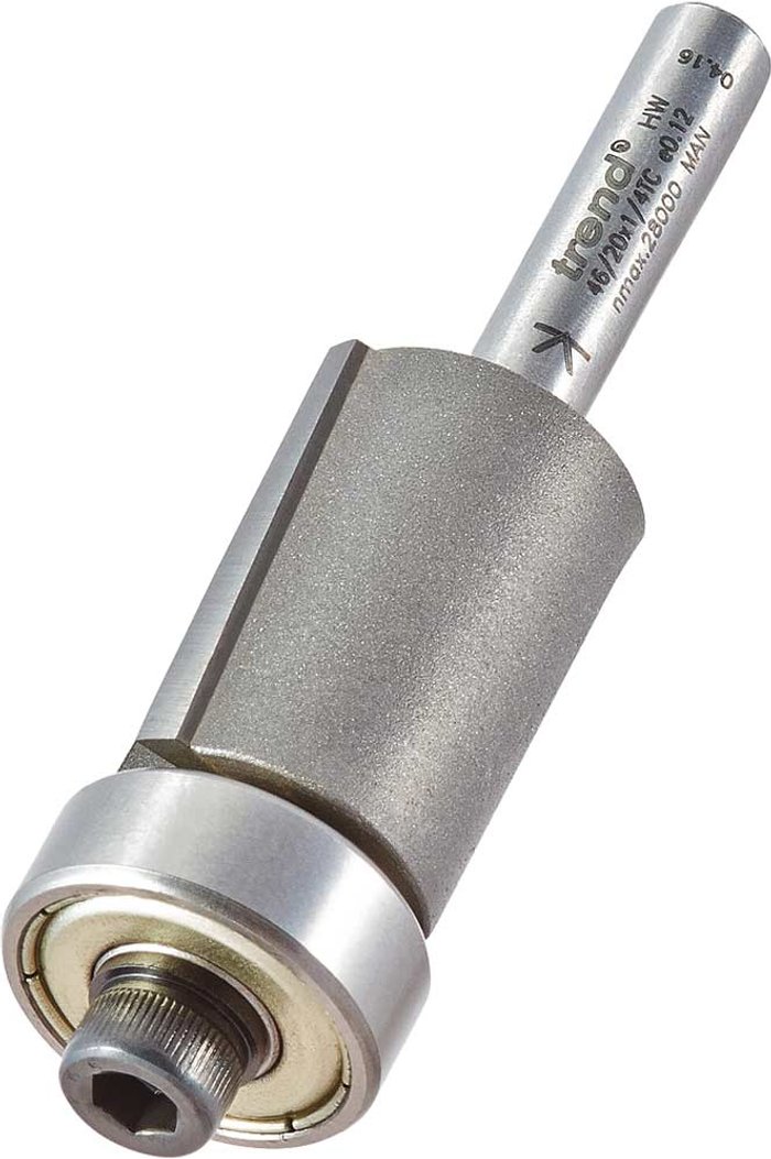 Tooled Up | Trend Trend Bearing Guided Trimmer Router Cutter for Veneer 19mm 25mm 1/4 Trend Trend Bearing Guided Trimmer Router Cutter for Veneer 19mm 25mm 1/4