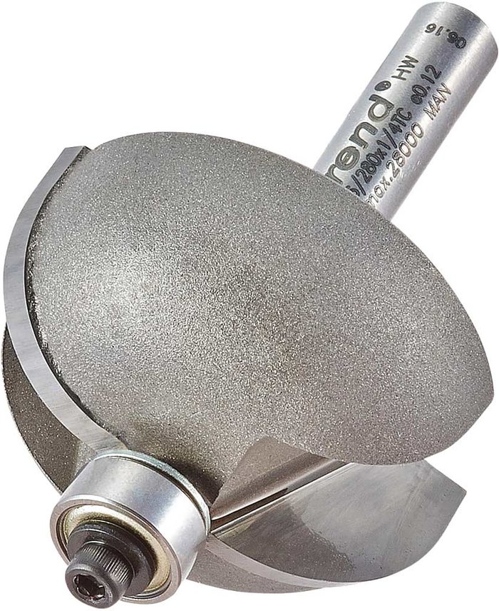 Tooled Up | Trend Trend Cove Bearing Guided Router Cutter 34.9mm 16mm 1/4 Trend Trend Cove Bearing Guided Router Cutter 34.9mm 16mm 1/4