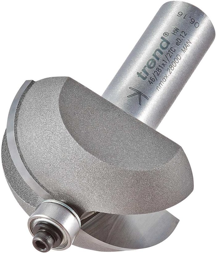 Tooled Up | Trend Trend Cove Bearing Guided Router Cutter 41.3mm 18mm 1/2 Trend Trend Cove Bearing Guided Router Cutter 41.3mm 18mm 1/2