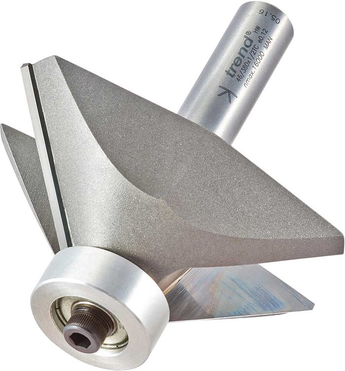Tooled Up | Trend Trend Chamfer Bearing Guided Router Cutter 76.2mm 25.4mm 1/2 Trend Trend Chamfer Bearing Guided Router Cutter 76.2mm 25.4mm 1/2