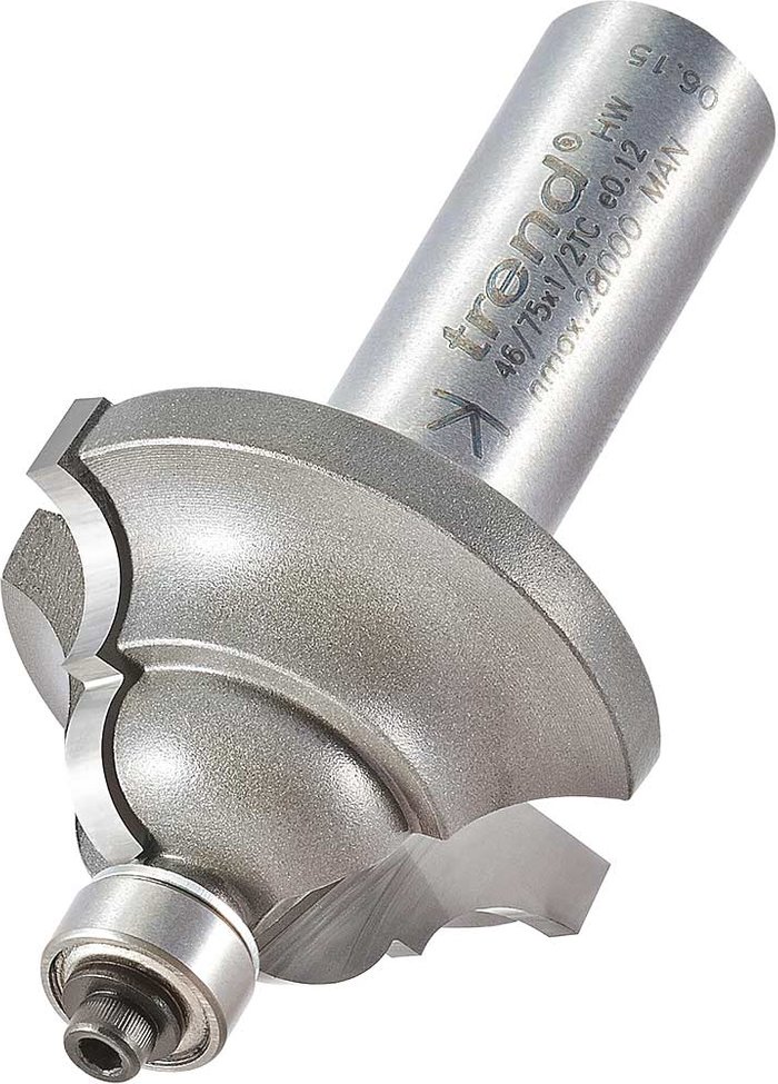 Tooled Up | Trend Trend Classic Decorative Ogee Bearing Guided Router Cutter 35mm 22mm 1/2 Trend Trend Classic Decorative Ogee Bearing Guided Router Cutter 35mm 22mm 1/2