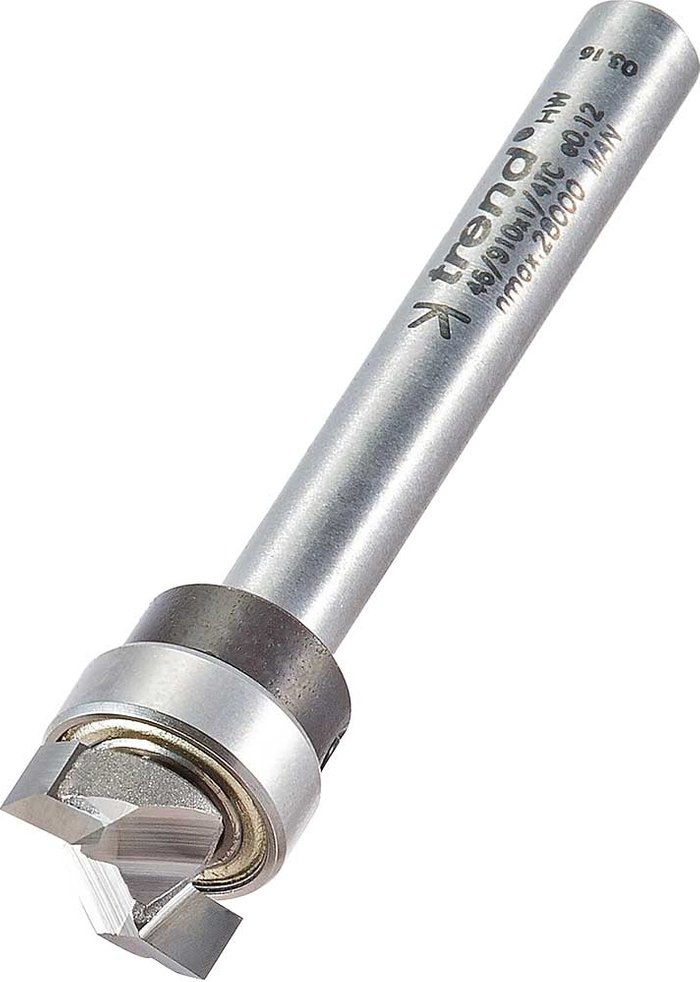 Tooled Up | Trend Trend Bearing Guided Template Profiler Router Cutter 12.7mm 4mm 1/4 Trend Trend Bearing Guided Template Profiler Router Cutter 12.7mm 4mm 1/4