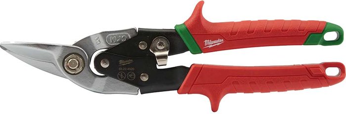 Tooled Up | Milwaukee Milwaukee Metal Compound Aviation Snips Right Cut 250mm Milwaukee Milwaukee Metal Compound Aviation Snips Right Cut 250mm