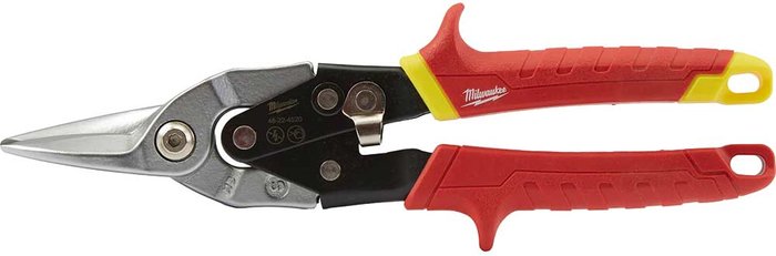 Tooled Up | Milwaukee Milwaukee Metal Compound Aviation Snips Straight Cut 250mm Milwaukee Milwaukee Metal Compound Aviation Snips Straight Cut 250mm