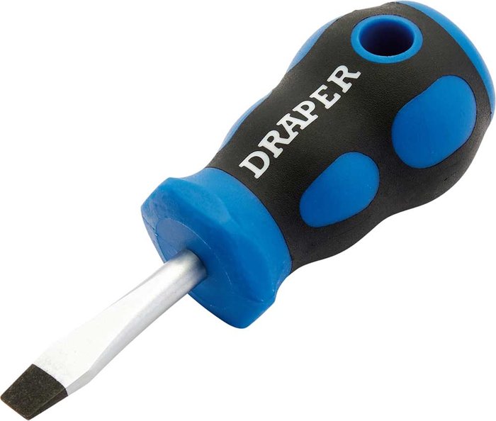 Tooled Up | Draper Draper Flared Slotted Screwdriver 6mm 38mm Draper Draper Flared Slotted Screwdriver 6mm 38mm