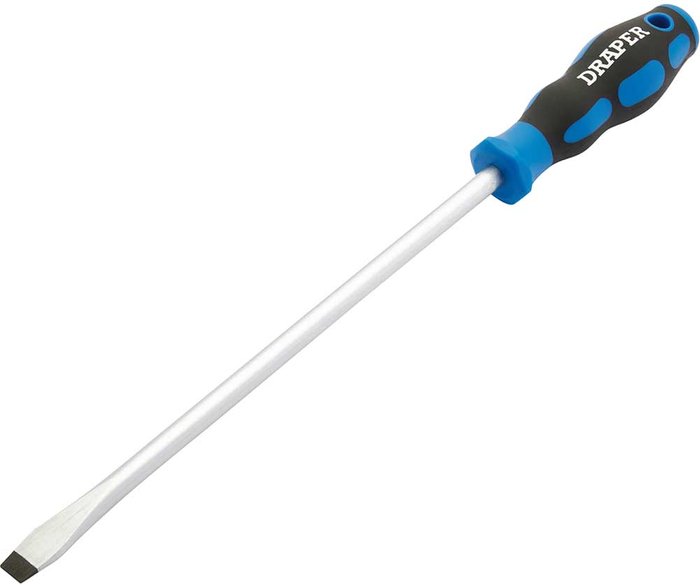 Tooled Up | Draper Draper Soft Grip Plain Slot Screwdriver 250mm x 9.5mm Draper Draper Soft Grip Plain Slot Screwdriver 250mm x 9.5mm