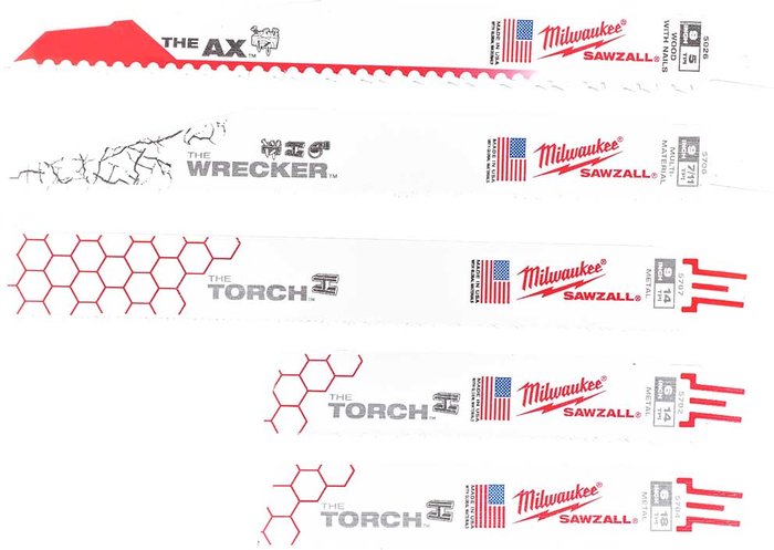 Tooled Up | Milwaukee Milwaukee Sawzall 5 Piece Reciprocating Sabre Saw Blade Set Milwaukee Milwaukee Sawzall 5 Piece Reciprocating Sabre Saw Blade Set