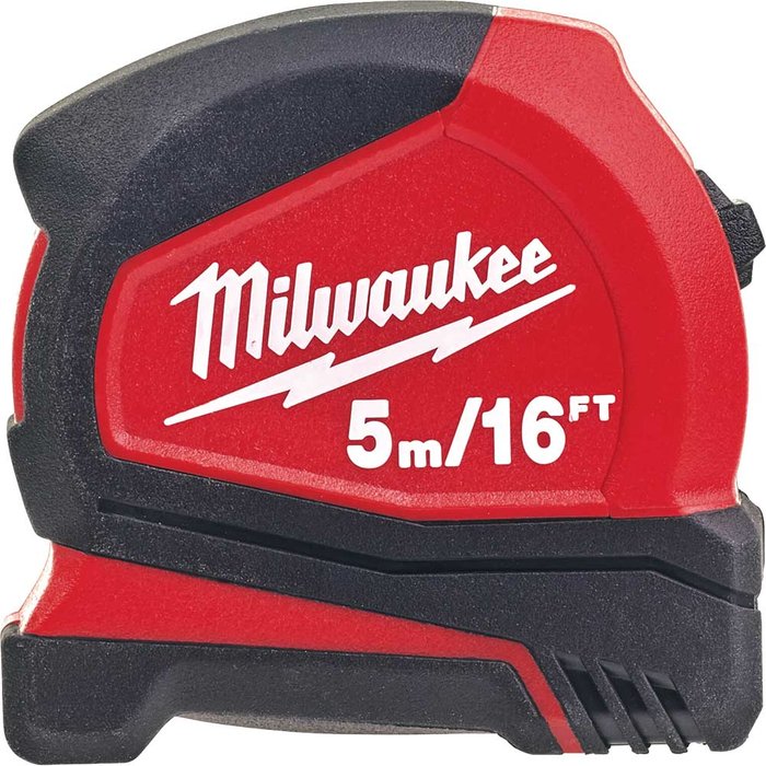 Tooled Up | Milwaukee Milwaukee Pro Compact Tape Measure Imperial & Metric 16ft / 5m 25mm Milwaukee Milwaukee Pro Compact Tape Measure Imperial & Metric 16ft / 5m 25mm