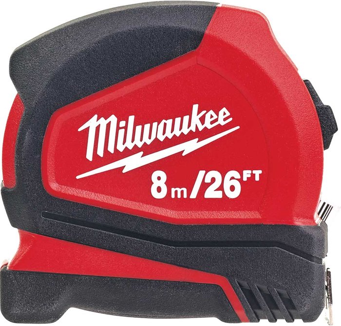 Tooled Up | Milwaukee Milwaukee Pro Compact Tape Measure Imperial & Metric 26ft / 8m 25mm Milwaukee Milwaukee Pro Compact Tape Measure Imperial & Metric 26ft / 8m 25mm