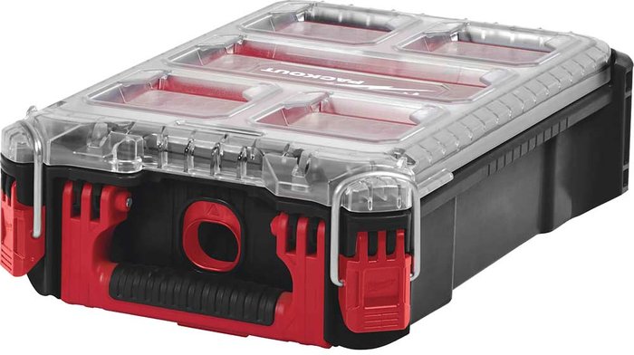 Tooled Up | Milwaukee Milwaukee Packout 5 Compartment Compact Organiser Case Milwaukee Milwaukee Packout 5 Compartment Compact Organiser Case