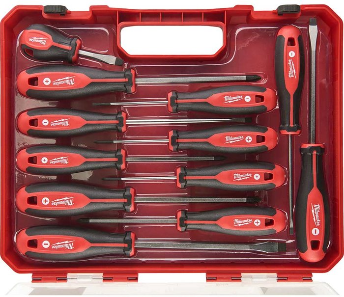Tooled Up | Milwaukee Milwaukee 12 Piece Tri-Lobe Screwdriver Set Milwaukee Milwaukee 12 Piece Tri-Lobe Screwdriver Set
