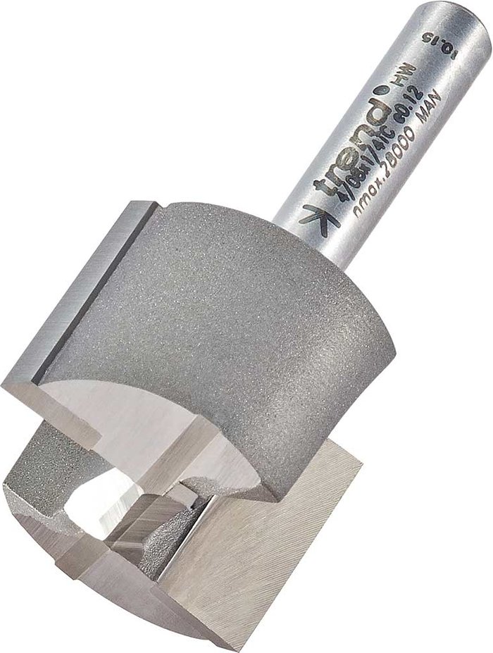 Tooled Up | Trend Trend Professional Two Flute Straight Router Cutter 25.4mm 19mm 1/4 Trend Trend Professional Two Flute Straight Router Cutter 25.4mm 19mm 1/4