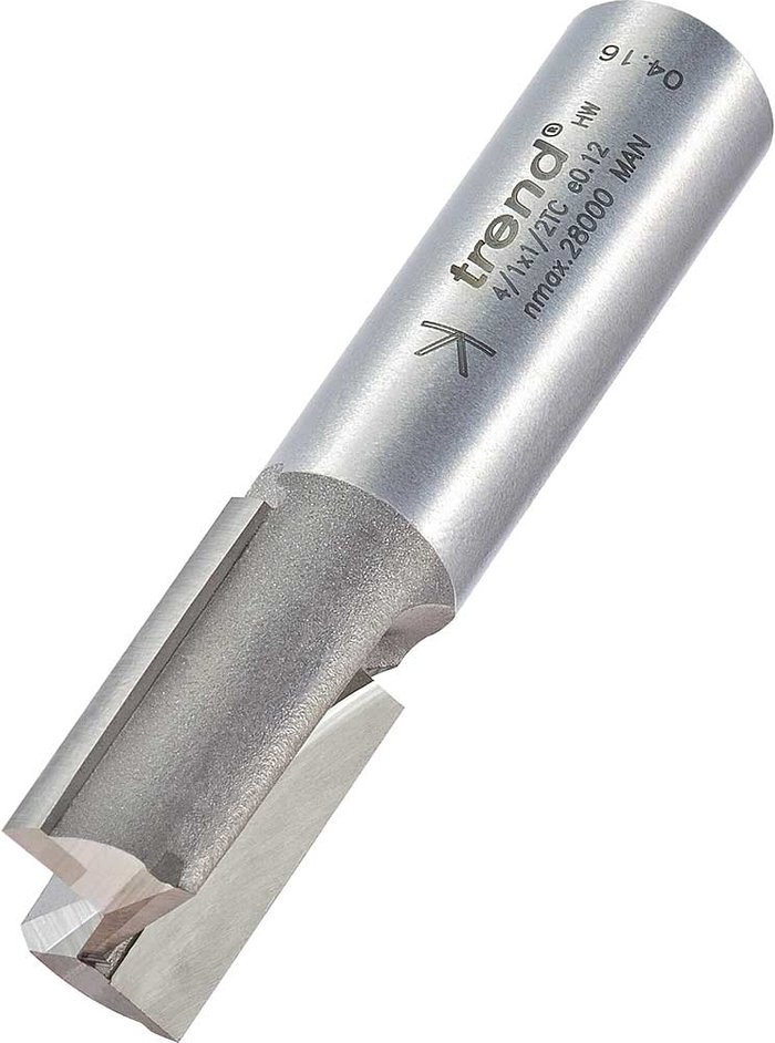 Tooled Up | Trend Trend Professional Two Flute Straight Router Cutter 15mm 25mm 1/2 Trend Trend Professional Two Flute Straight Router Cutter 15mm 25mm 1/2