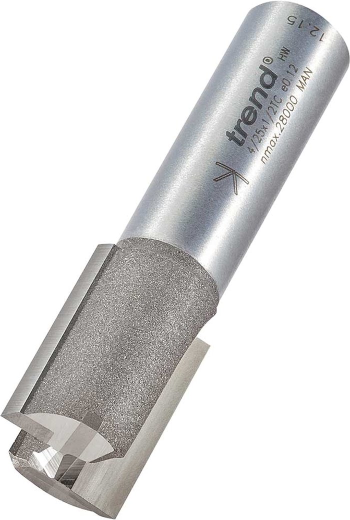 Tooled Up | Trend Trend Professional Two Flute Straight Router Cutter 17mm 25mm 1/2 Trend Trend Professional Two Flute Straight Router Cutter 17mm 25mm 1/2