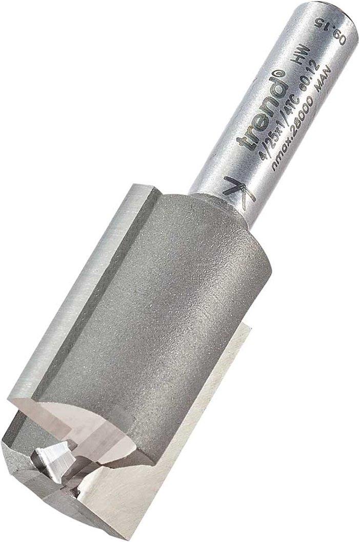 Tooled Up | Trend Trend Professional Two Flute Straight Router Cutter 17mm 25mm 1/4 Trend Trend Professional Two Flute Straight Router Cutter 17mm 25mm 1/4