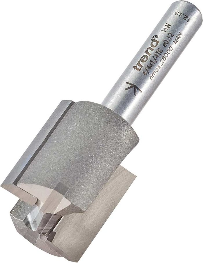 Tooled Up | Trend Trend Professional Two Flute Straight Router Cutter 18.2mm 21mm 1/4 Trend Trend Professional Two Flute Straight Router Cutter 18.2mm 21mm 1/4