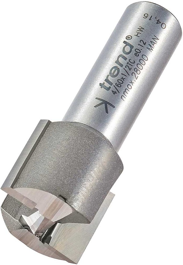 Tooled Up | Trend Trend Professional Two Flute Straight Router Cutter 22mm 19mm 1/2 Trend Trend Professional Two Flute Straight Router Cutter 22mm 19mm 1/2