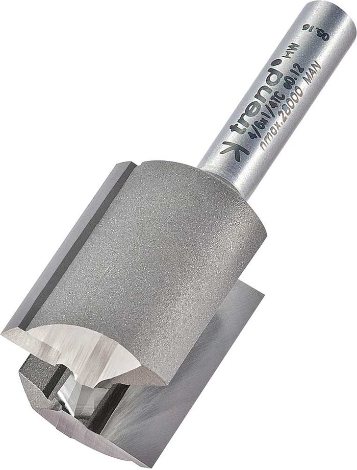Tooled Up | Trend Trend Professional Two Flute Straight Router Cutter 20mm 25mm 1/4 Trend Trend Professional Two Flute Straight Router Cutter 20mm 25mm 1/4