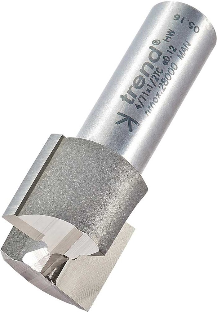 Tooled Up | Trend Trend Professional Two Flute Straight Router Cutter 23mm 19mm 1/2 Trend Trend Professional Two Flute Straight Router Cutter 23mm 19mm 1/2